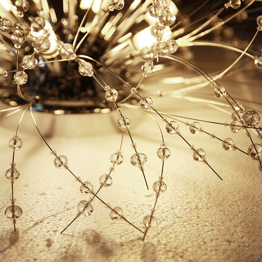 50CM Sputnik Crystal Flush Ceiling Light - Gold