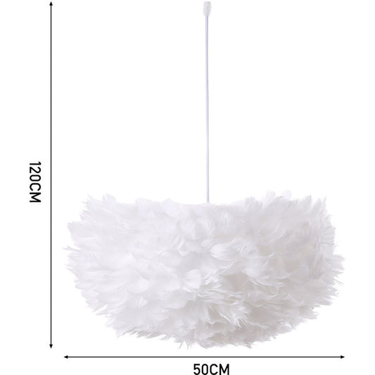 Chic Feather 3-Light Pendant Light - White