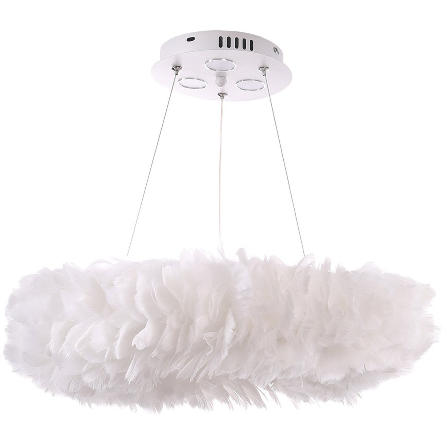 Chic Feather 6-Light Pendant Light - White